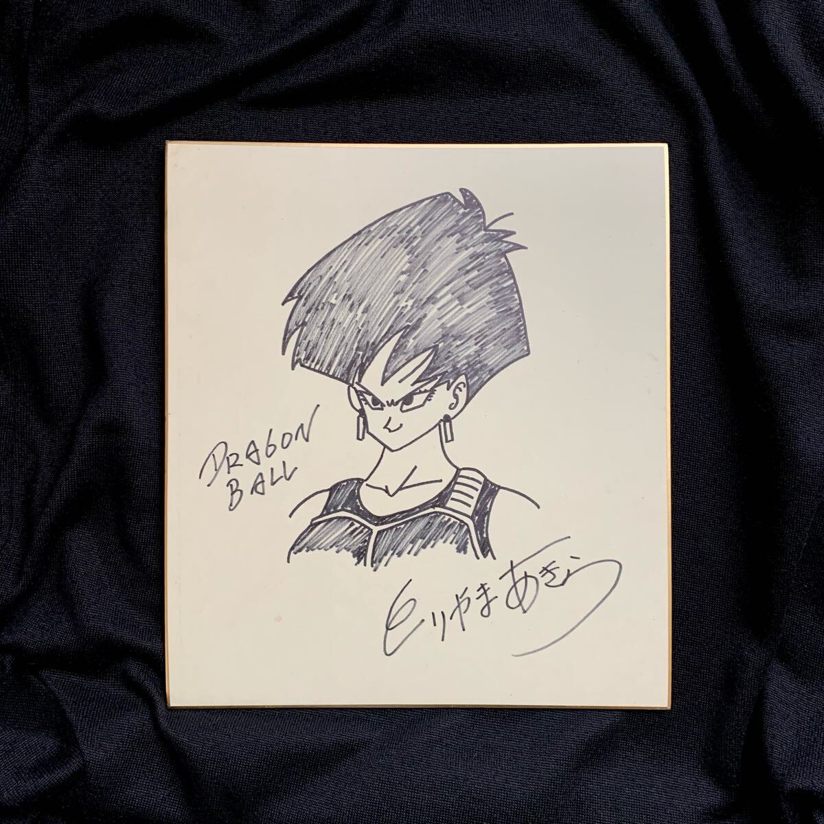 ドラゴンボール イラスト直筆サイン色紙ながやま由貴先生直筆サイン