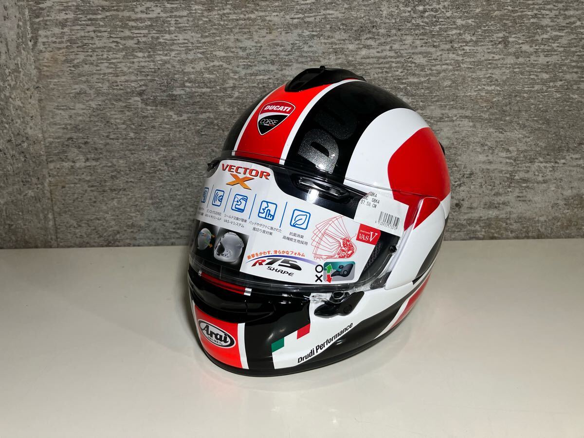 美品］ARAIアライ Ducati Corse SBK4フルフェイスヘルメット VECTOR-X