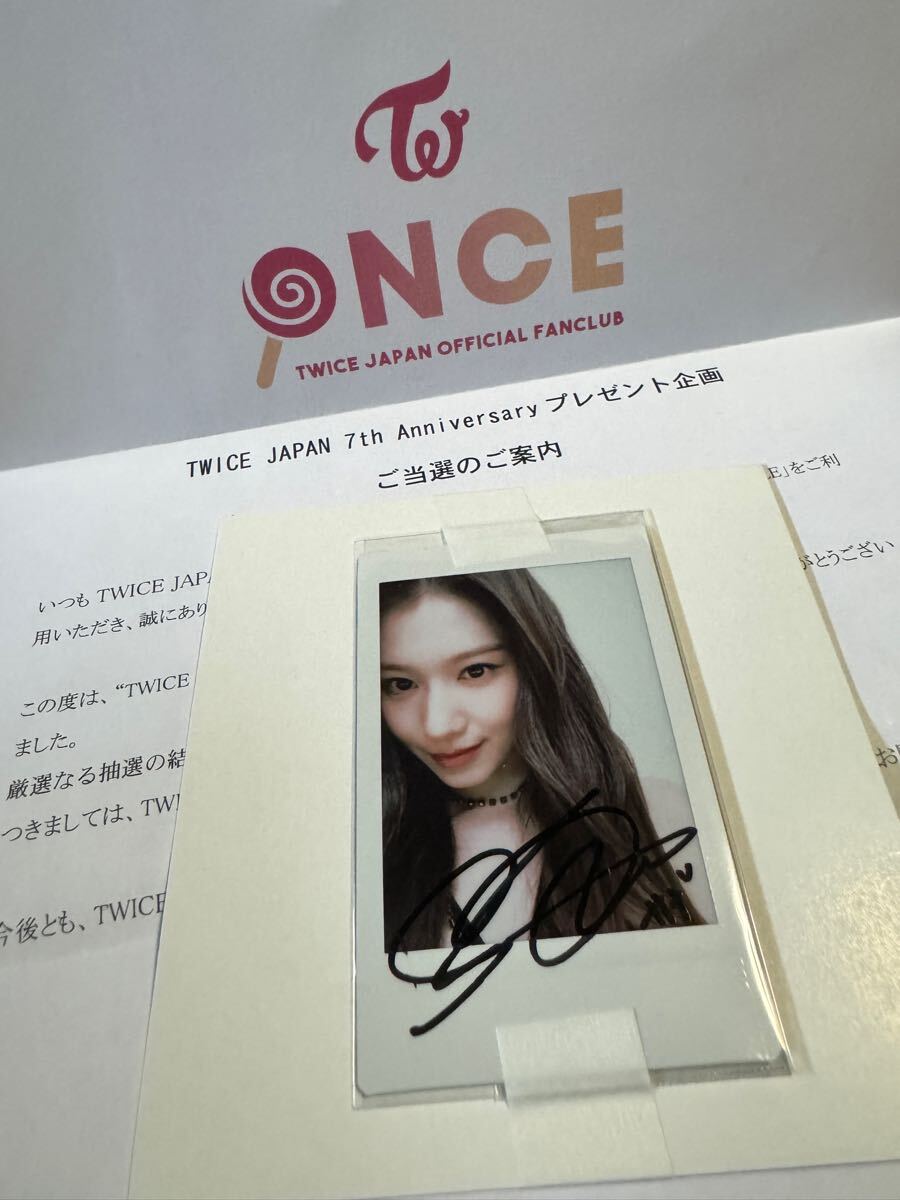 TWICE サナ ポラロイド サイン チェキ ONCE JAPAN 直筆 公式 TWICE