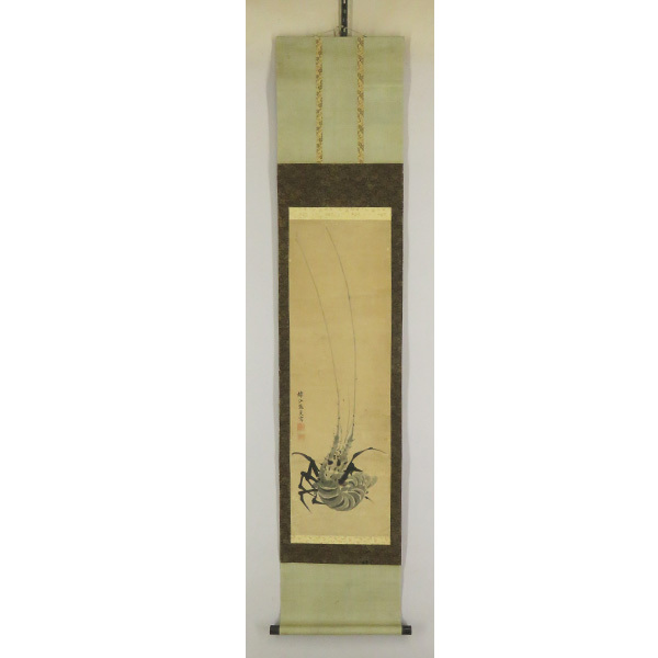 複製/熊代熊斐/海棠白頭図/印刷工芸/布袋屋掛軸HE-17 複製/熊代熊斐