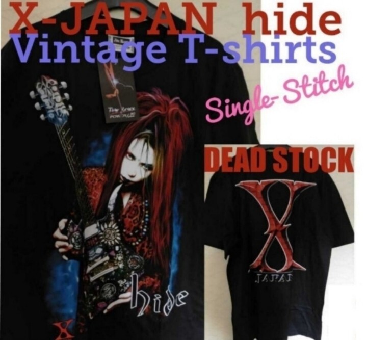 新品デッド】hide シングルステッチTシャツ X JAPAN XL 90s