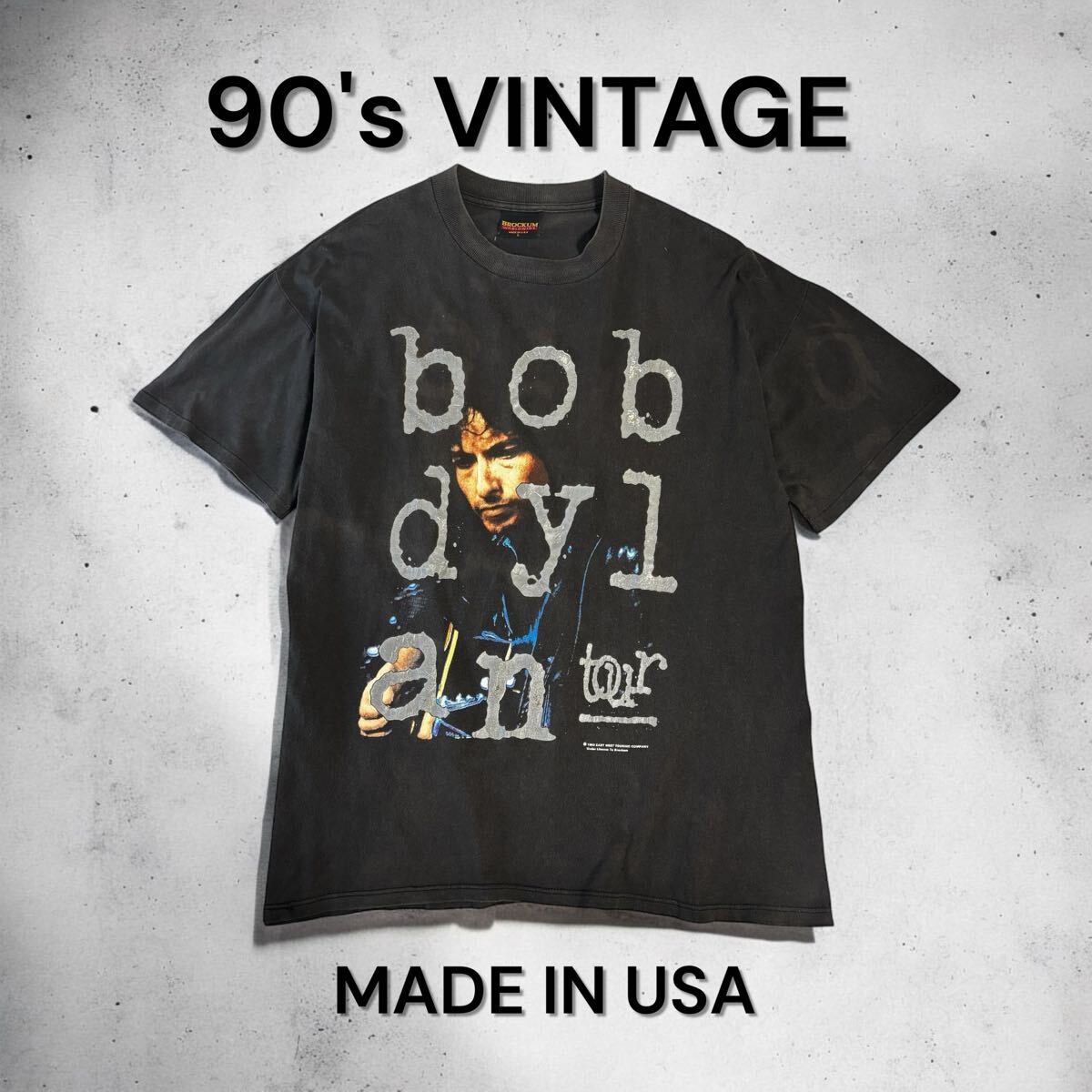 90's USA製 VINTAGE BOB DYLAN Tシャツ ツアーT 92年 BROCKUM