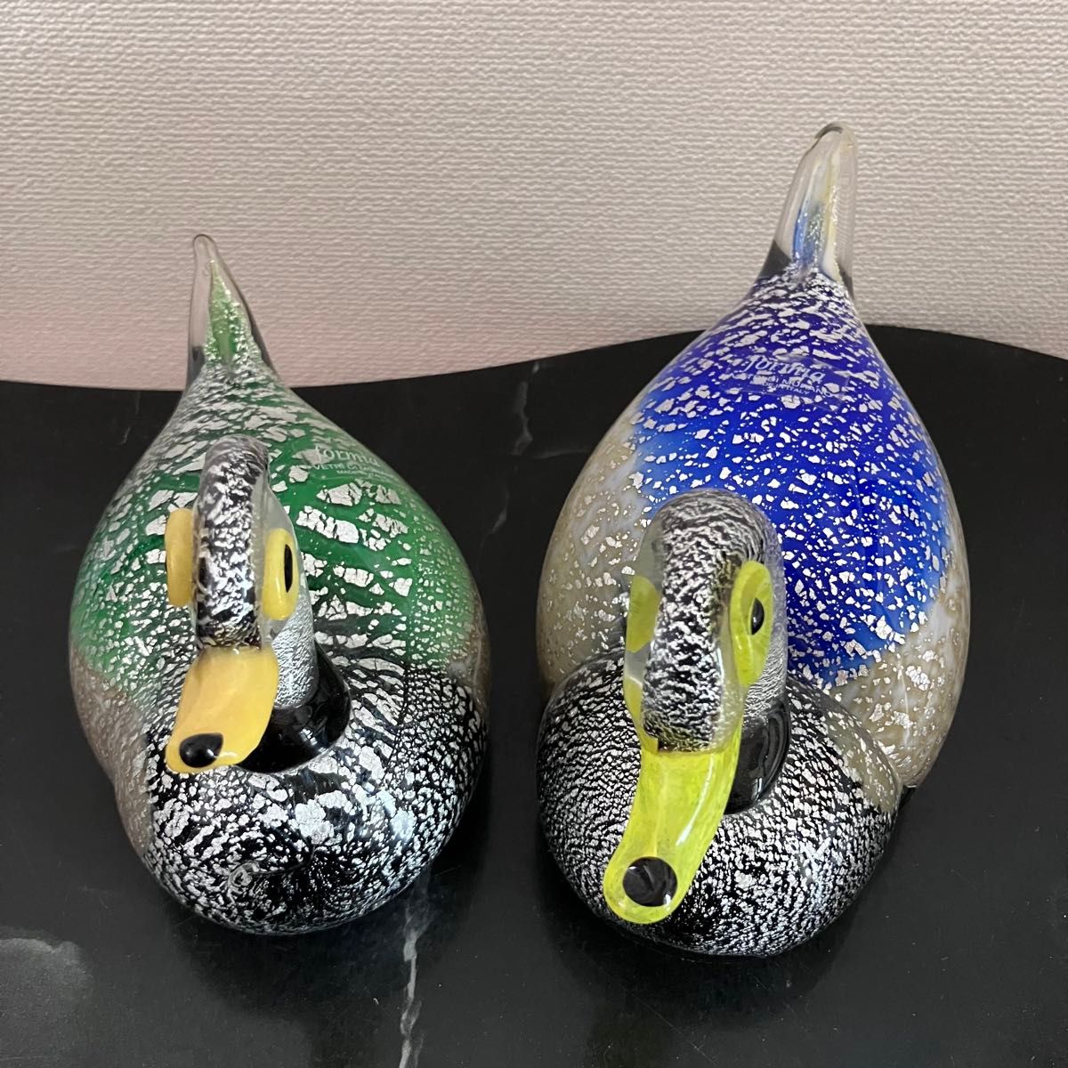 鳥 置物 カモ アヒル ムラーノmurano ベネチアングラス ベネチアン