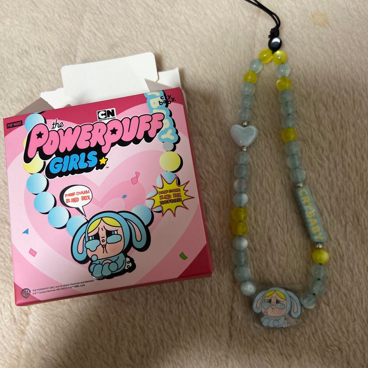 CRYBABY × パワーパフガールズ スマホチャーム バブルス ポップマート