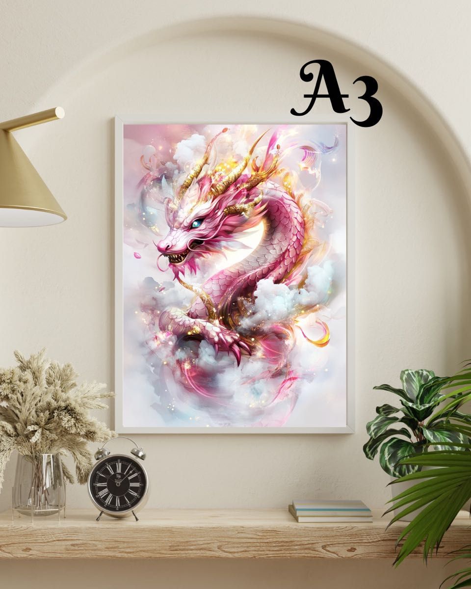 0002絵画幻想的ピンク額縁