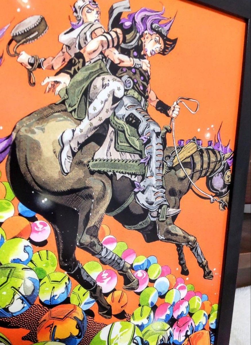 723】 ジョジョの奇妙な冒険 7部 SBR ジャイロ・ジョニィ 【額装両面