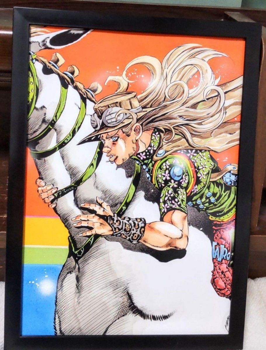 723】 ジョジョの奇妙な冒険 7部 SBR ジャイロ・ジョニィ 【額装両面