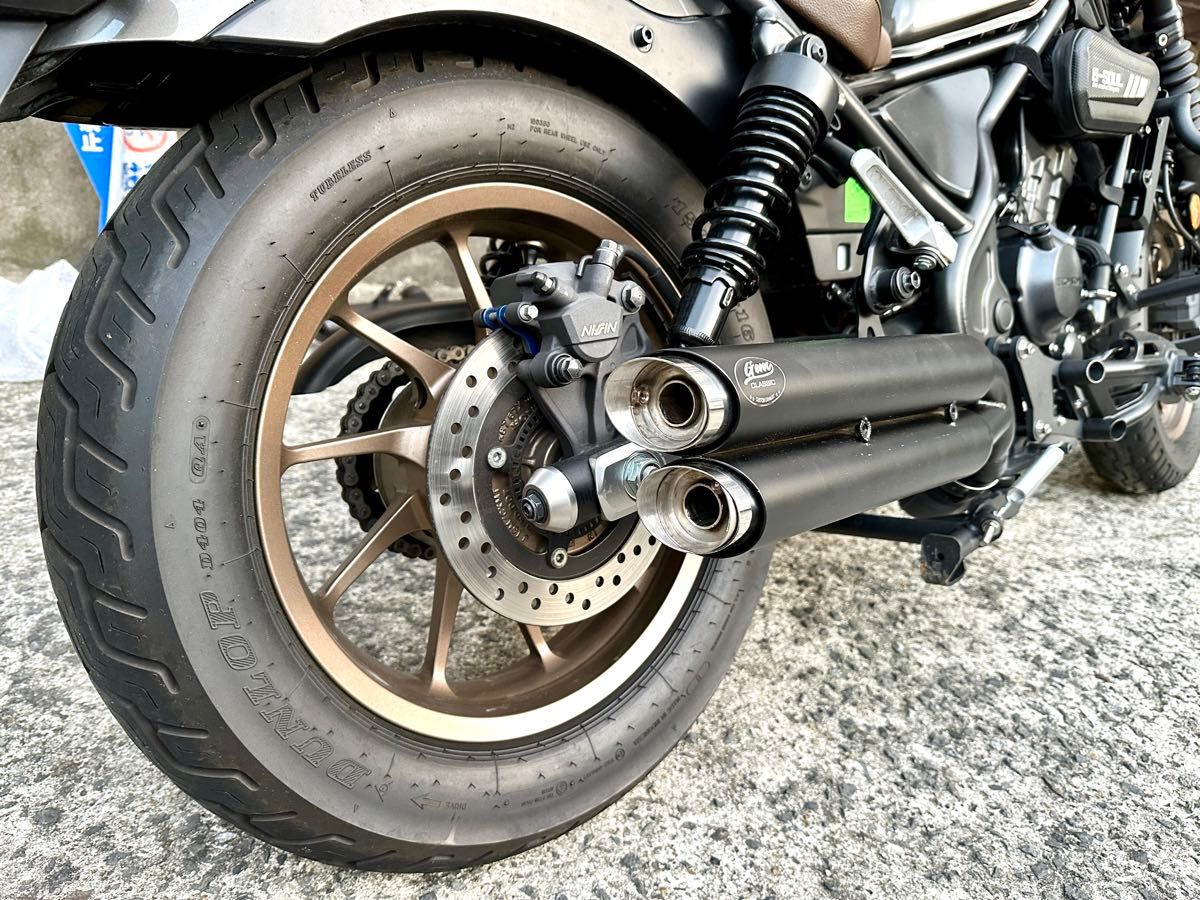 新型レブル250の2023〜2025年式マフラーgemspeed製 V4エンドバッフル