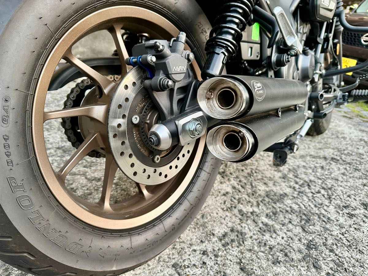 新型レブル250の2023〜2025年式マフラーgemspeed製 V4エンドバッフル