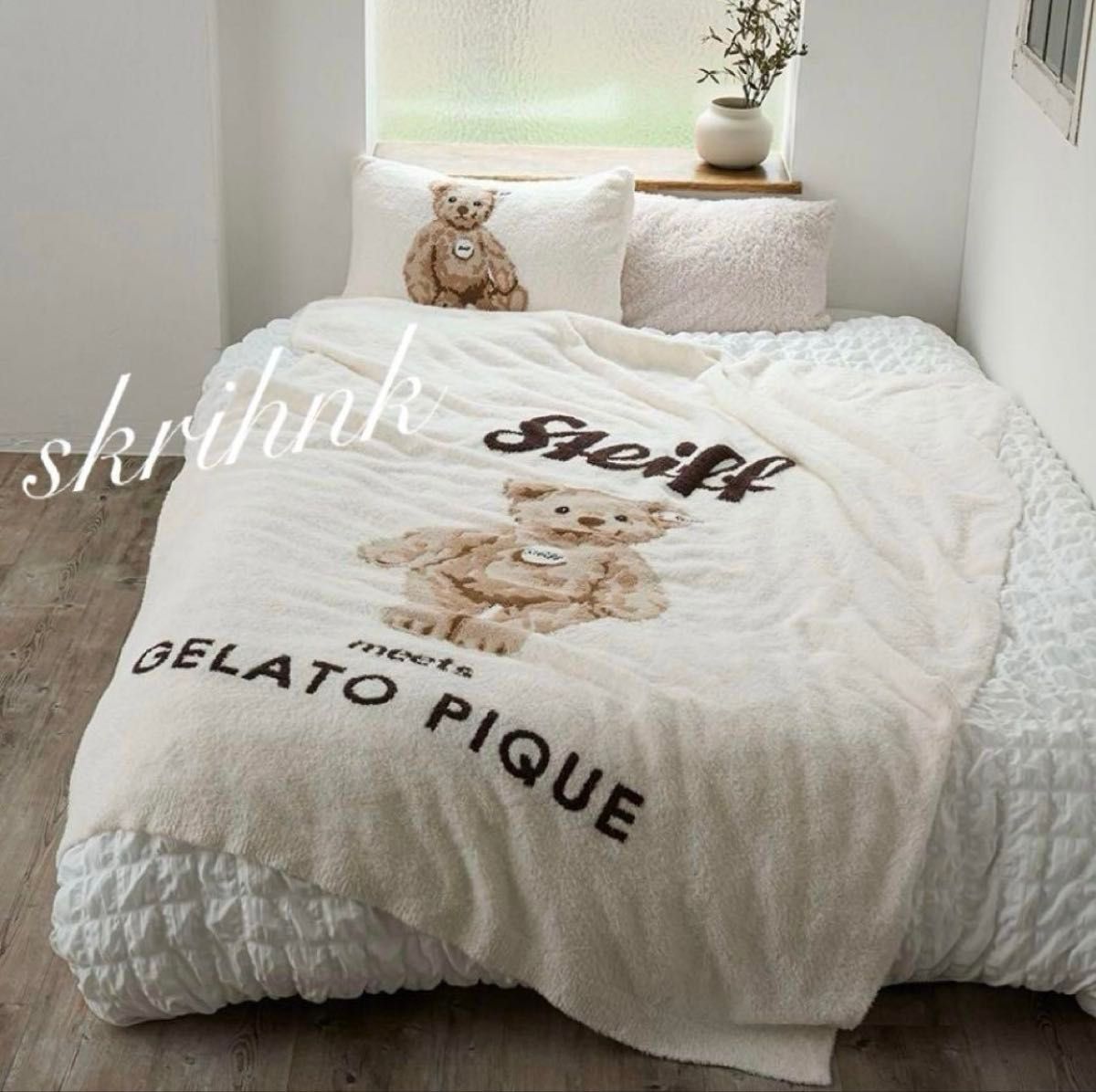 ジェラートピケ シュタイフ Jamesジャガードマルチカバー＆ピロー