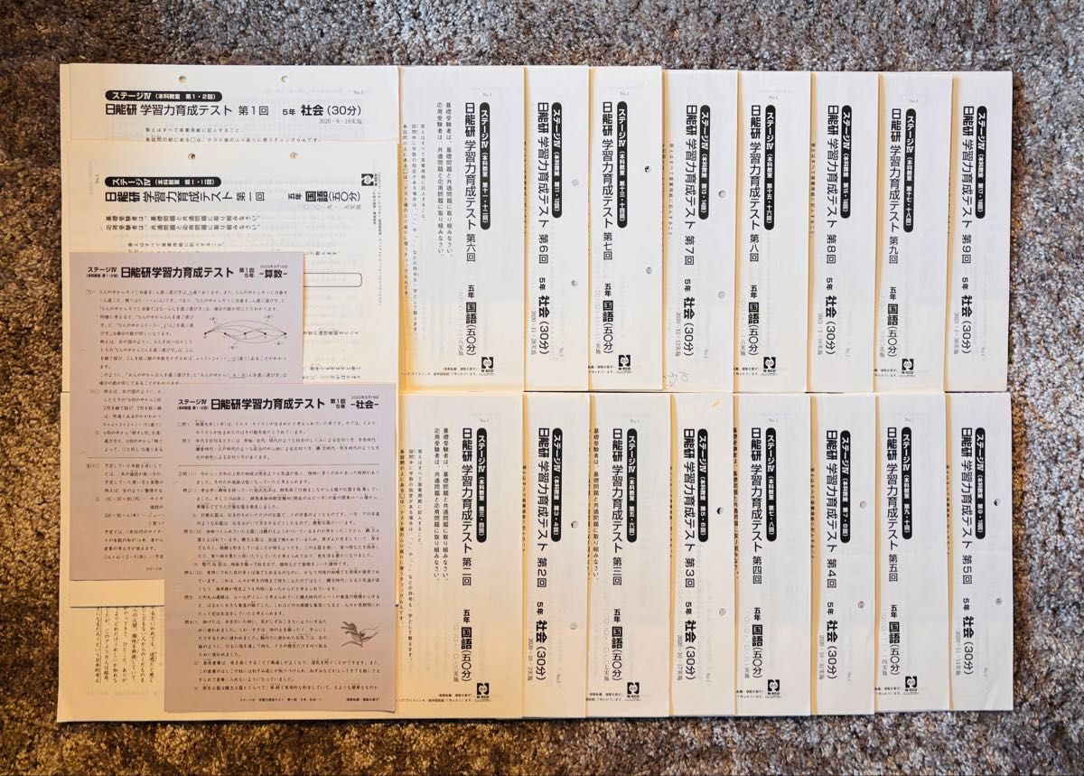 早い者勝ち 2020年 日能研 5年 後期 学習力育成テスト ステージIV 第1