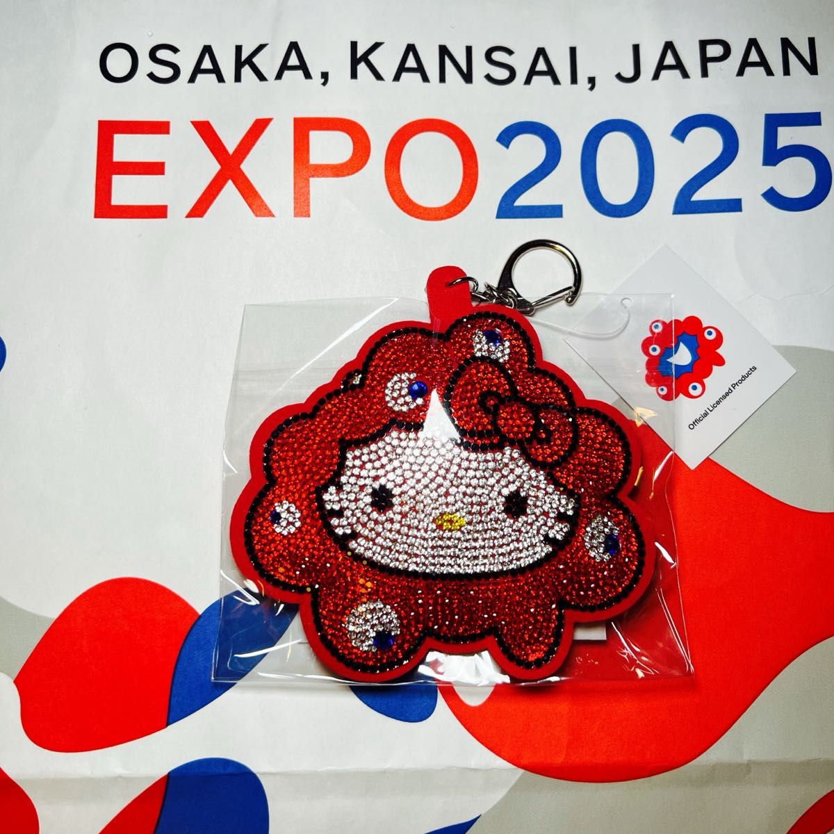 大阪万博 キラキラレザーキーホルダー ハローキティ サンリオ