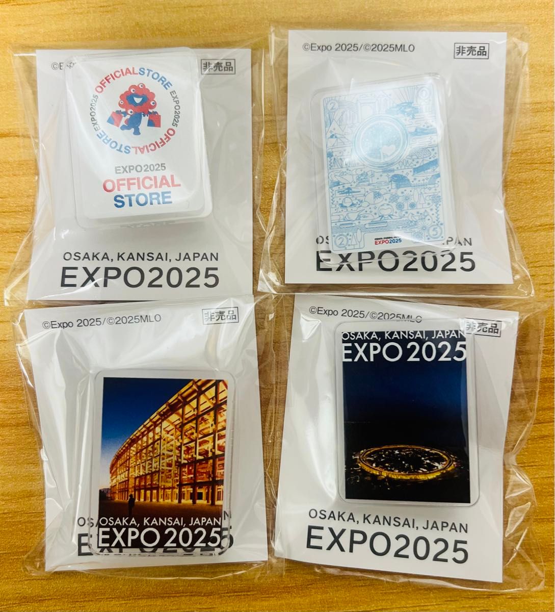 大阪・関西万博 ピンバッジ 平日限定 非売品 4種コンプリートセット