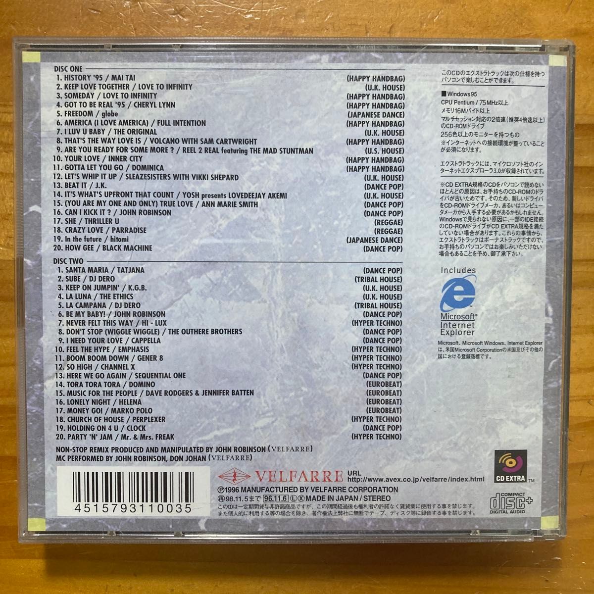 CD/2枚組】VELFARRE THE BEST OF VELFARRE 1996｜Yahoo!フリマ（旧