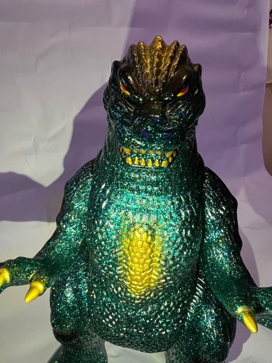 ゴジラ ソフビ マルサン 450 ビオランテ ビオゴジ グリーンラメ成形