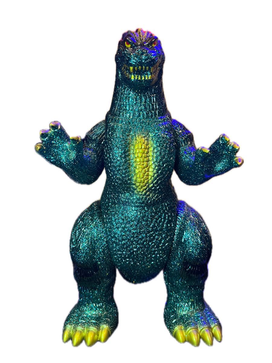 ゴジラ ソフビ マルサン 450 ビオランテ ビオゴジ グリーンラメ成形