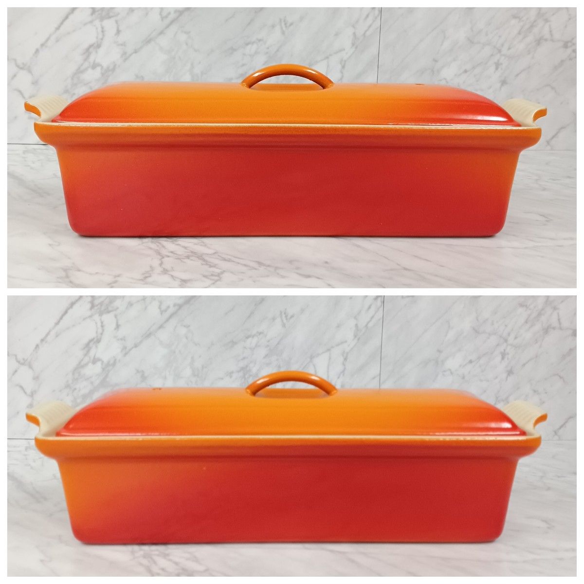 LE CREUSET ルクルーゼ テリーヌ・レクタ オレンジ 32cm 廃盤品/ル