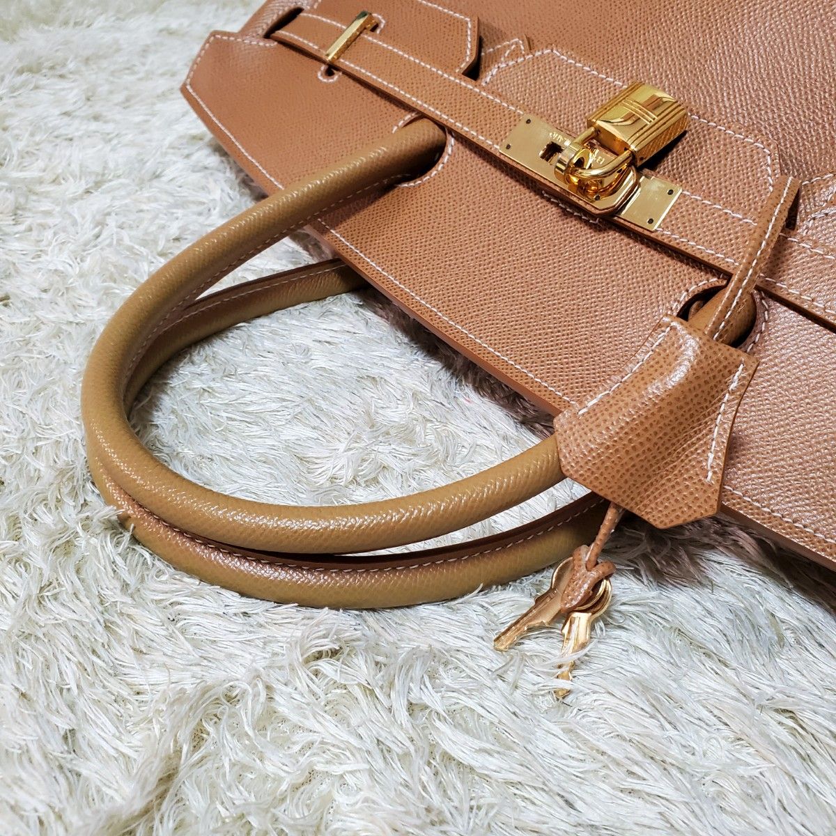 希少 EPONINE エポニーヌ ハンドバッグ カデナ 南京錠 キャメル｜Yahoo