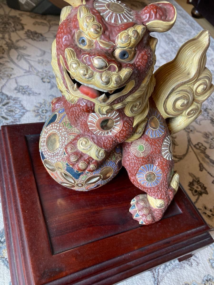 九谷焼 玉乗り赤獅子 狛犬 縁起物 魔除け 日本伝統工芸品｜Yahoo