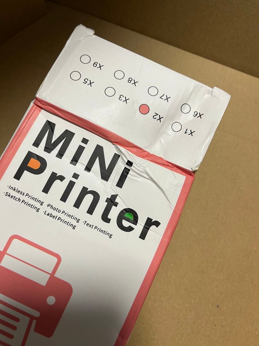 ピンク1台【シールロール30本セット】サーマルプリンター スマホ