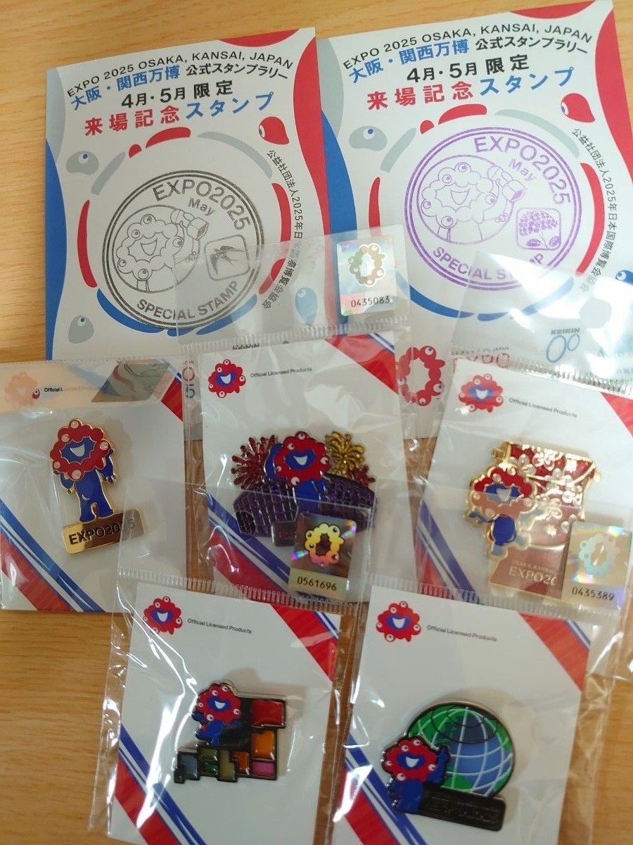 未開封】大阪万博 限定 ミャクミャク ピンバッジ 5個セット おまけ