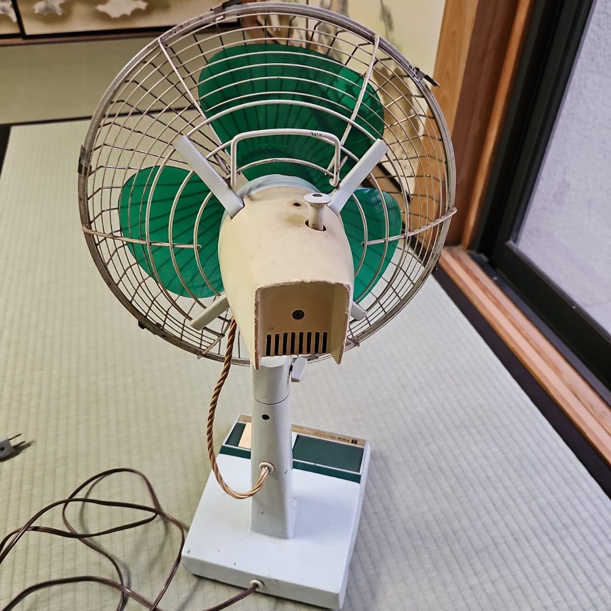 昭和レトロ/1970年代後半物ぐらい】希少 リビング扇風機 FUJI Silent