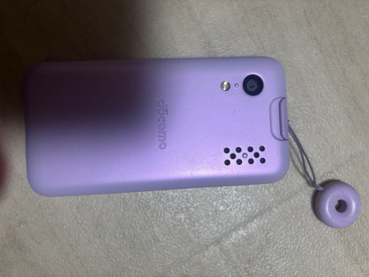 docomo KY-41C パープル ストラップ付き キッズケータイ KY-41C