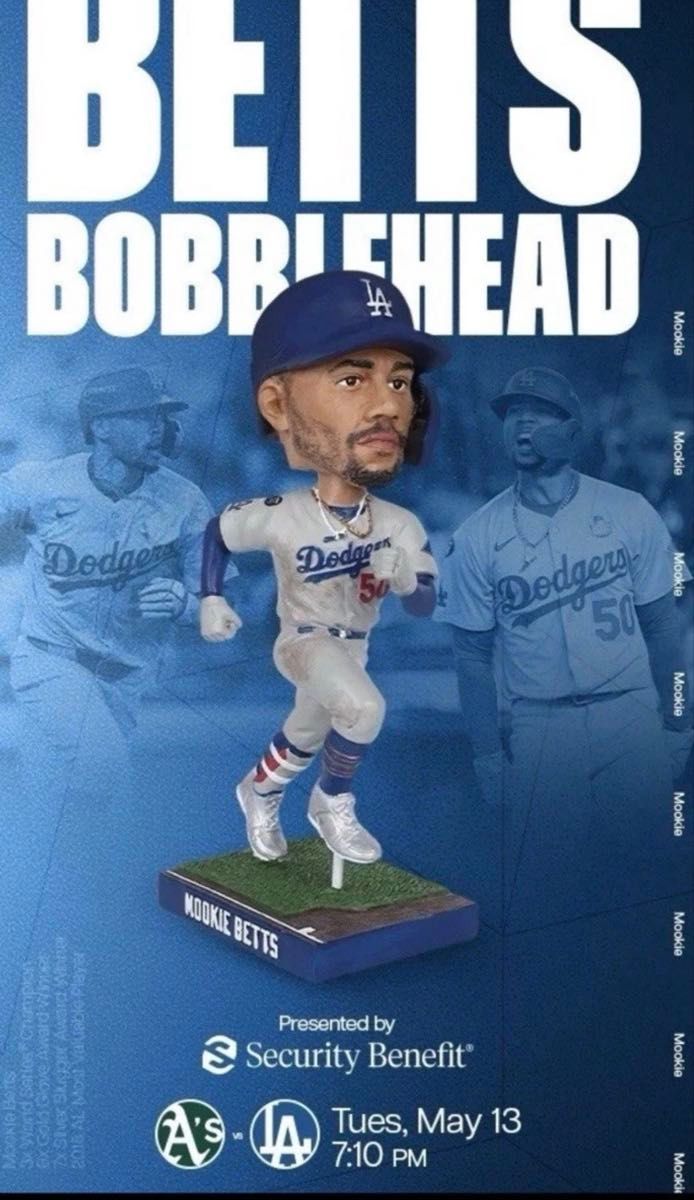 t*o様 ムーキー・ベッツ ボブルヘッド フィギュア 5/13現地非売品