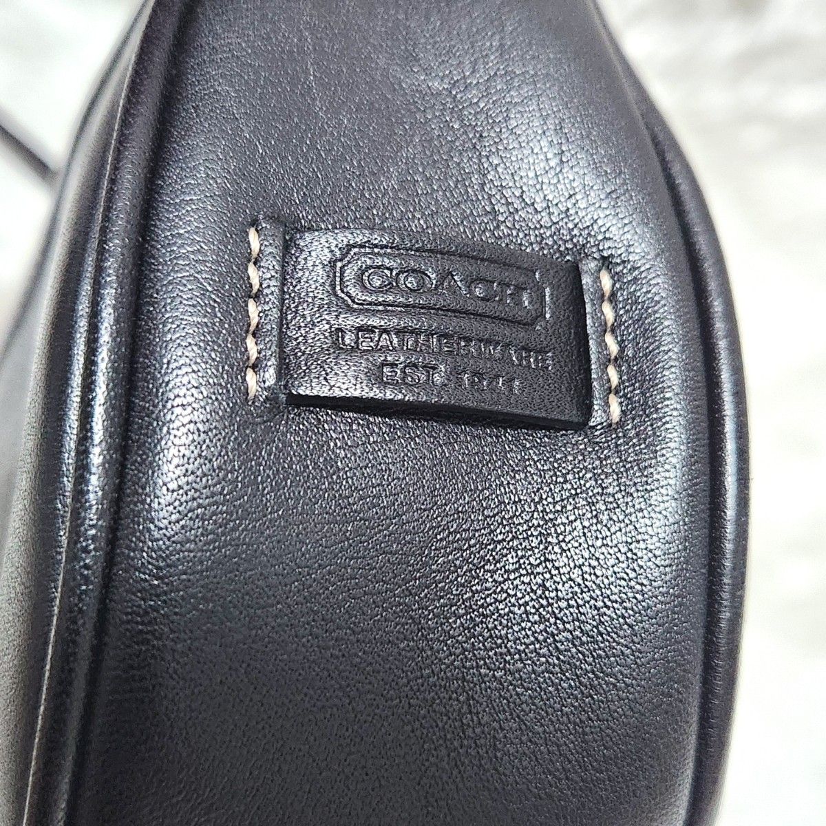 COACH ワンショルダーバッグ レザー ハーフムーン ブラック 7593