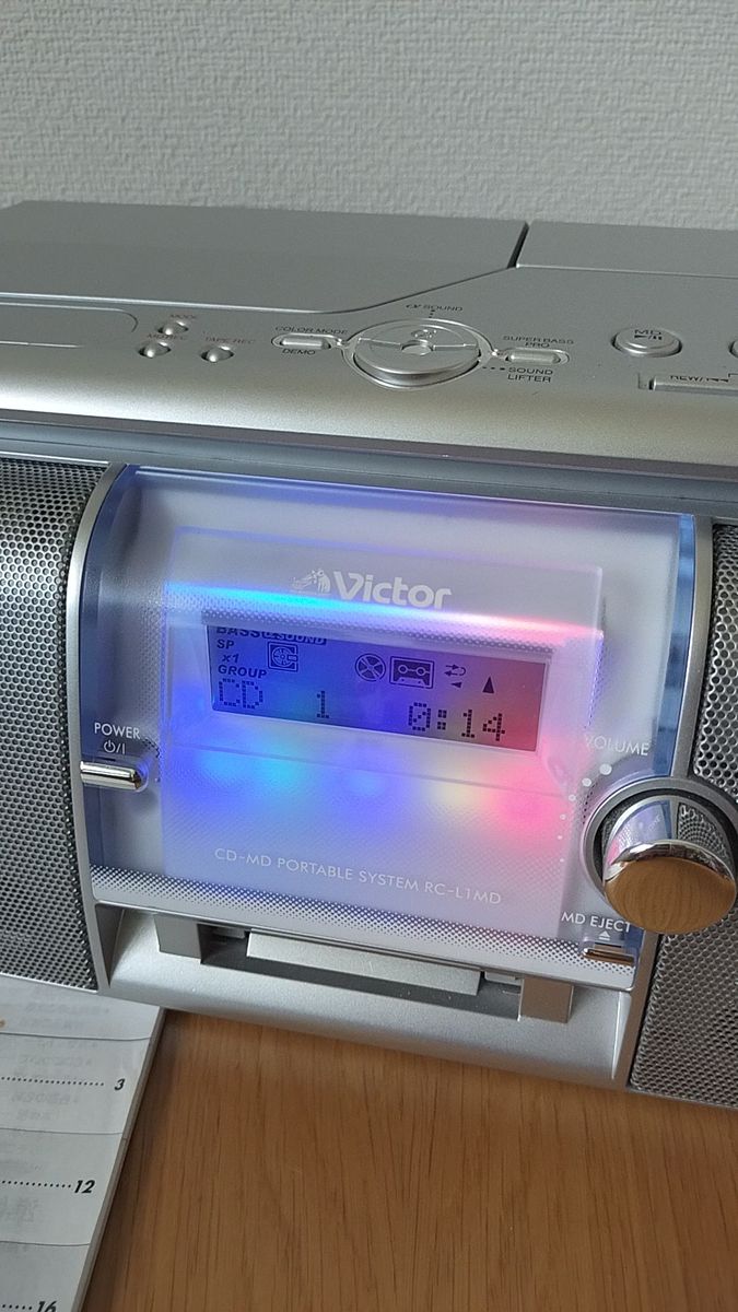 Victor Clavia CD MD カセット ポータブルシステム RC-L1MD ラジカセ