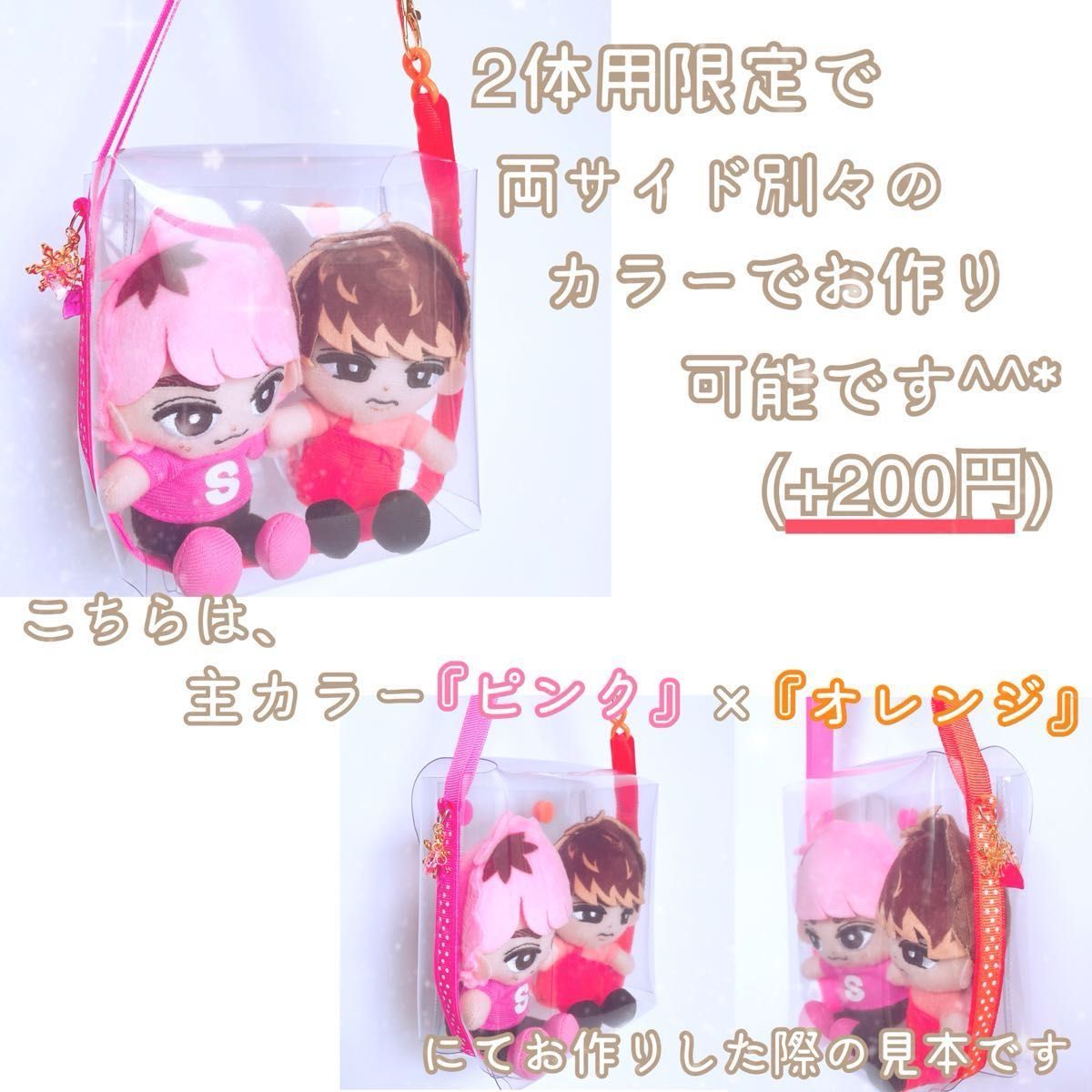 オーダーページ チルぬいケース2体用 ポーチ すのチル ぬいぐるみ