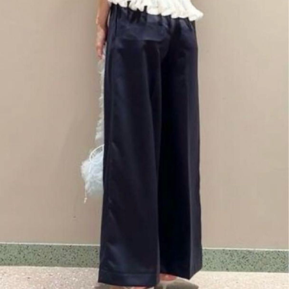 スナイデル サテン タックワイドパンツ snidel 0サイズ sサイズ｜Yahoo