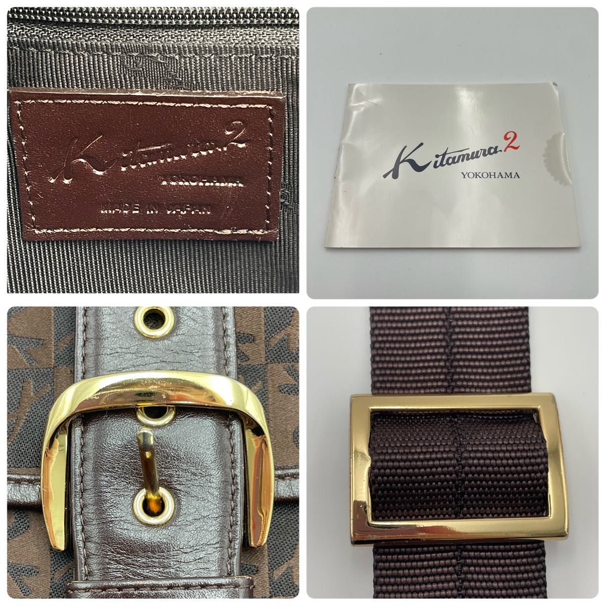 美品】レア kitamura キタムラ2 ショルダーバッグ キャンバス×レザー