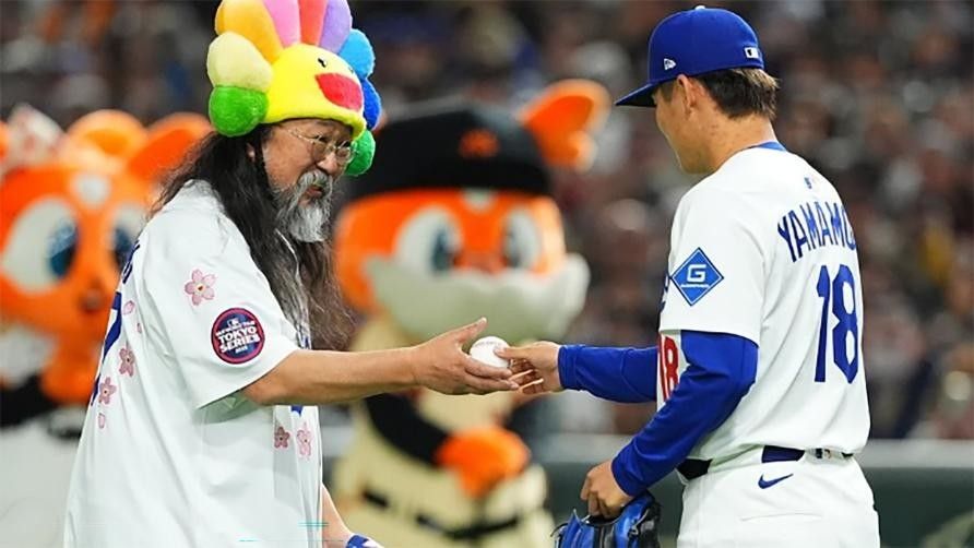 村上隆 MLB コラボ 東京シリーズ ドジャース レプリカボール 正規品 ④