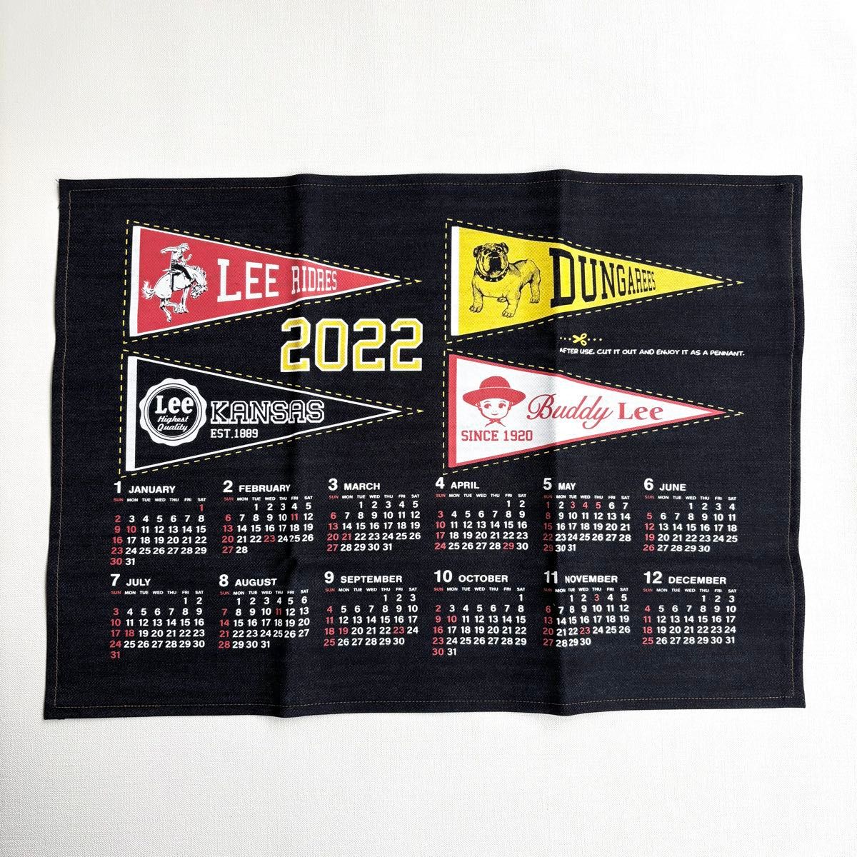 未使用 非売品 Lee リー 公式 2022年 ノベルティ デニム カレンダー