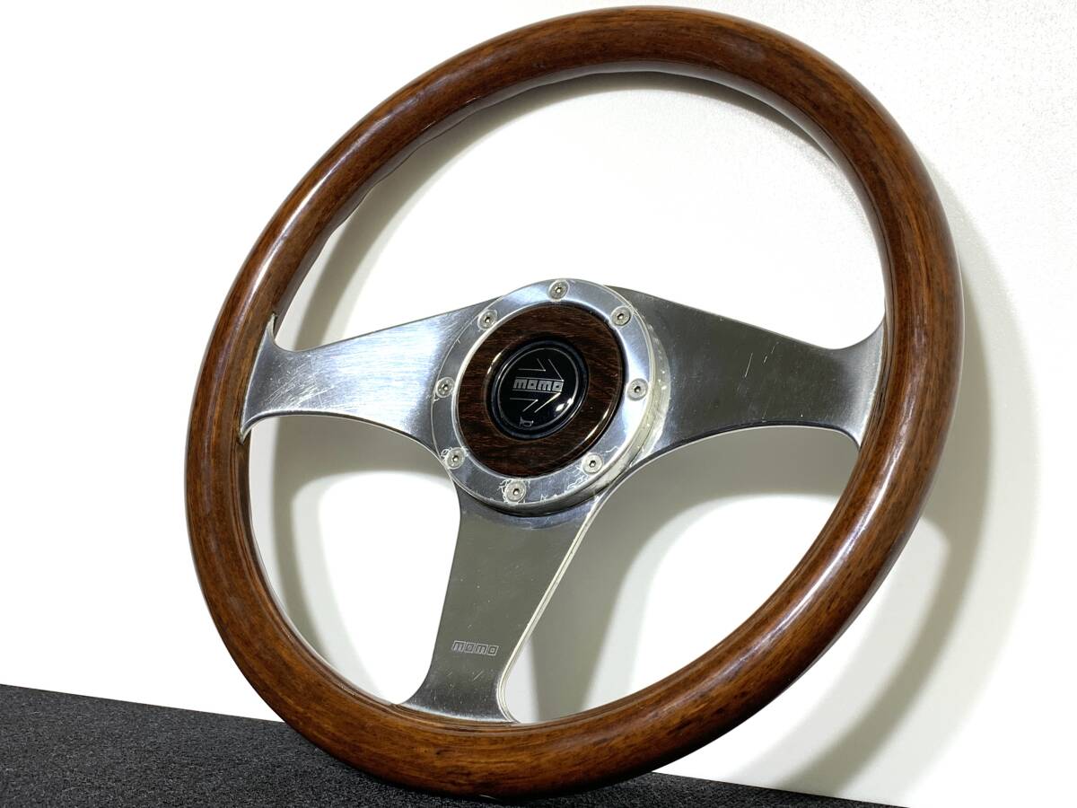 希少美品 モモ MOMO チャレンジ 36Φ ウッド ステアリング 1993年製