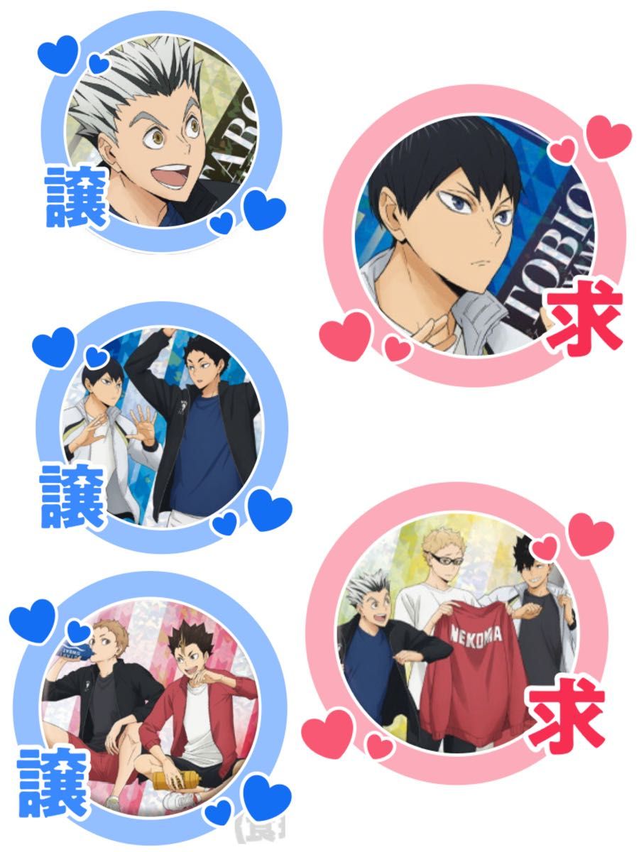 ハイキュー 缶バッジビスケット 木兎 赤葦 影山 西谷 夜久｜Yahoo