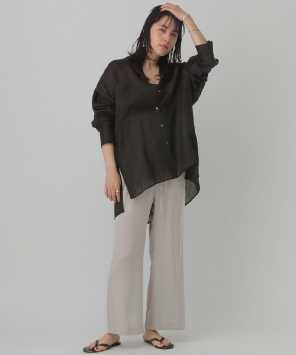 新品タグ付 Chaosカオス リガーラミーバンドカラーシャツ ブラウン