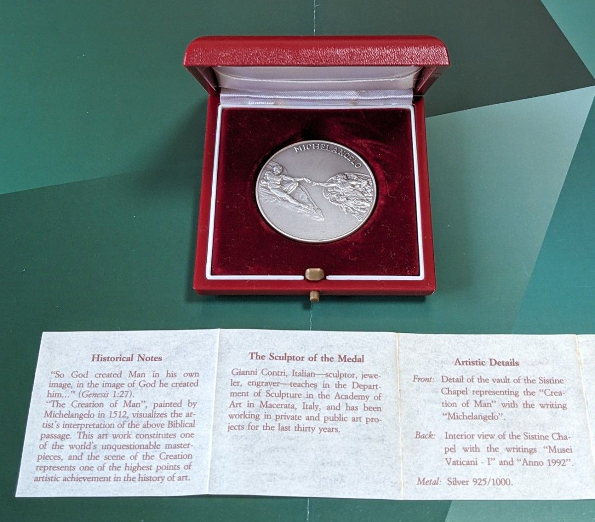 銀メダル】バチカン美術館 記念メダル ミケランジェロ｜Yahoo!フリマ