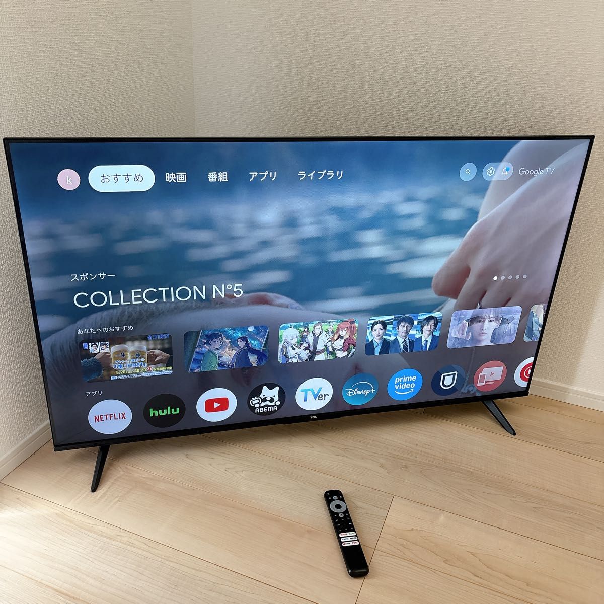 2024年製// TCL 50V型 チューナーレス 4Kテレビ Google TV｜Yahoo