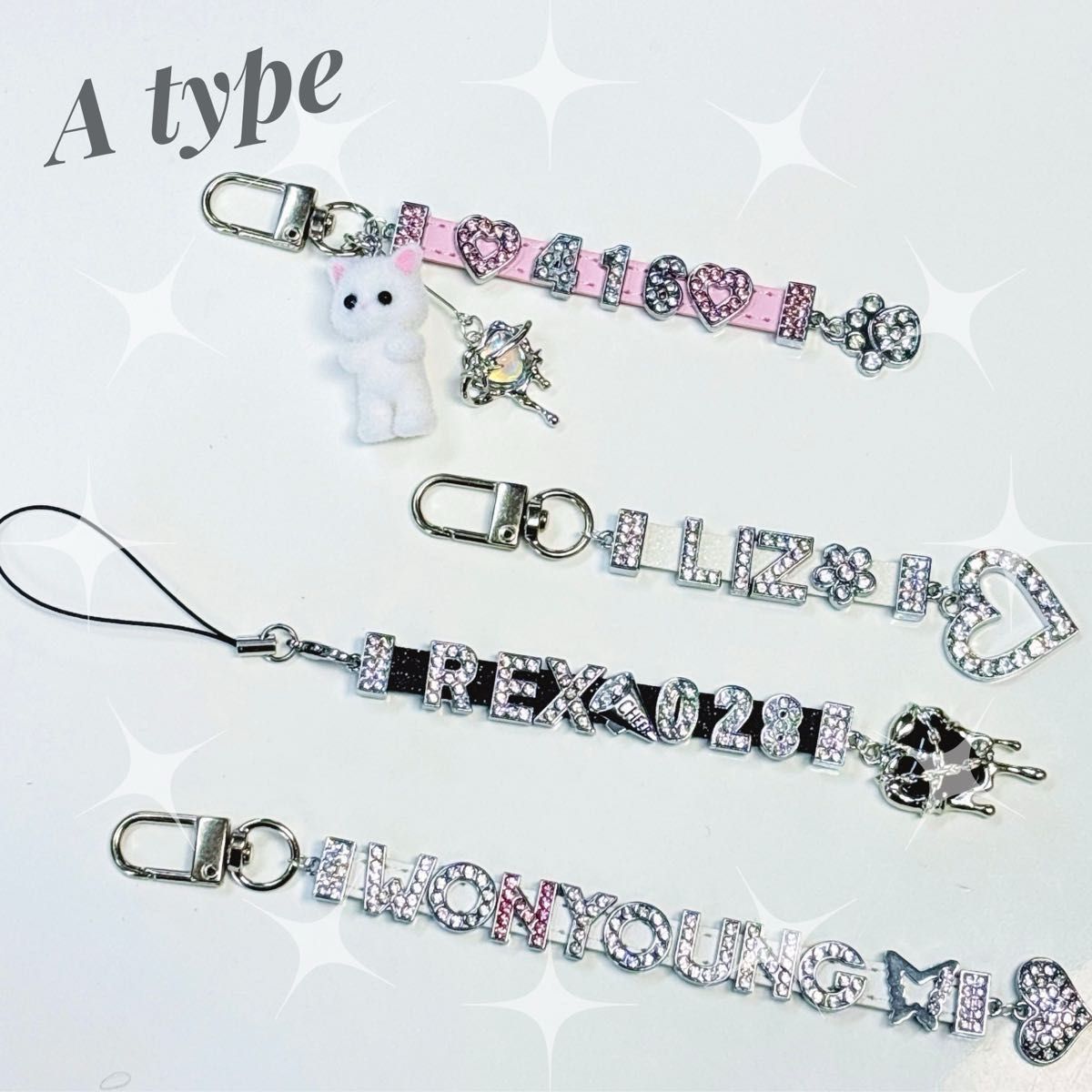 オーダーページ ネームタグ ネームキーホルダー アルファベット