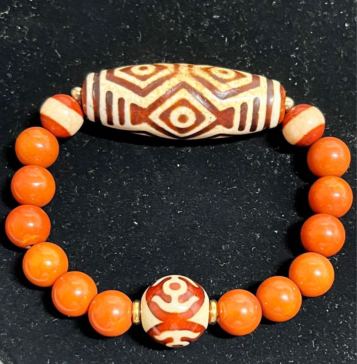 051 天珠 楕円形 水紋天珠 dzibeads！ 051 天珠 楕円形 水紋天珠