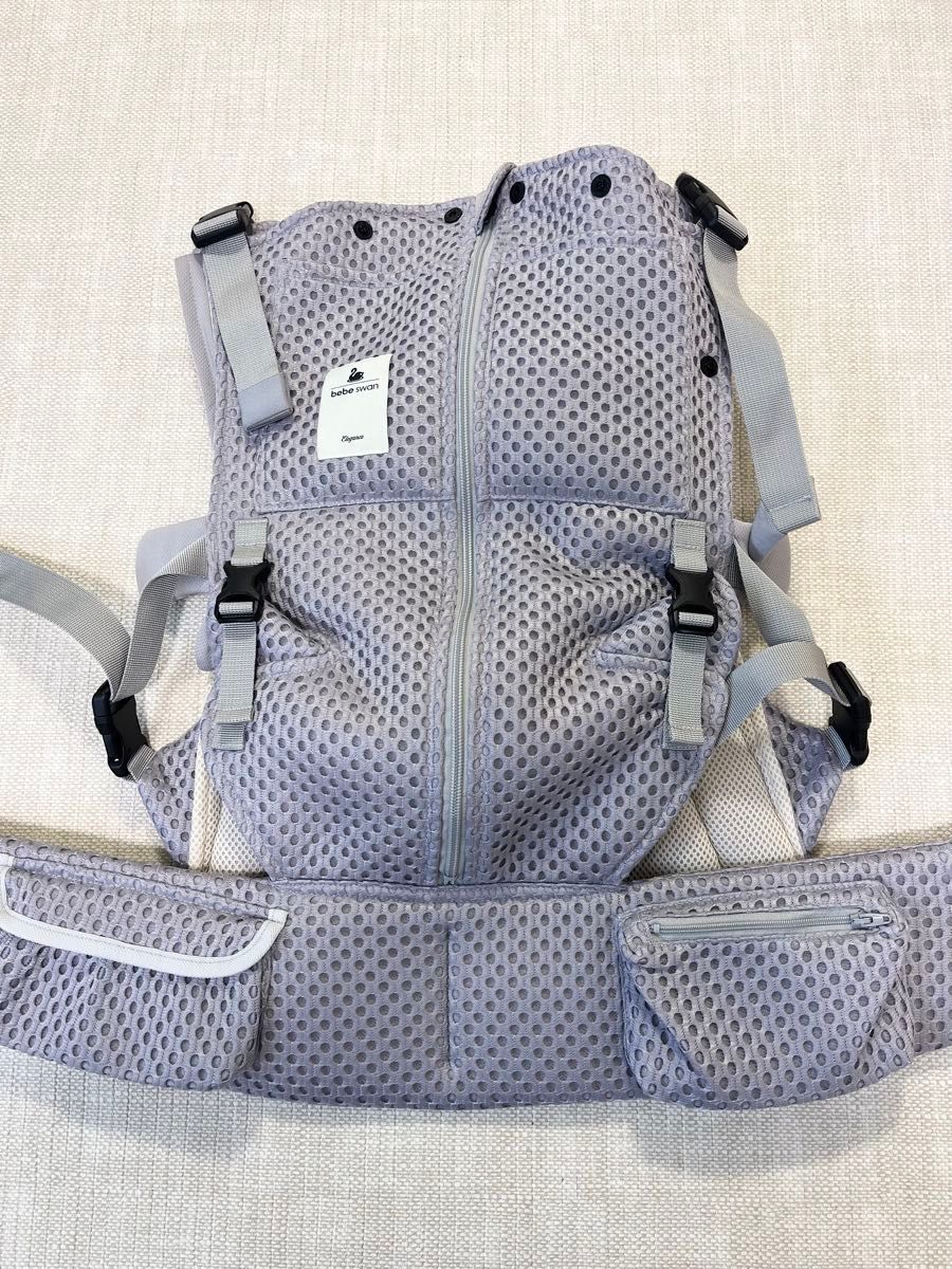 bebeswan べべスワン 抱っこ紐 ベビーキャリア シルバーグレー｜Yahoo