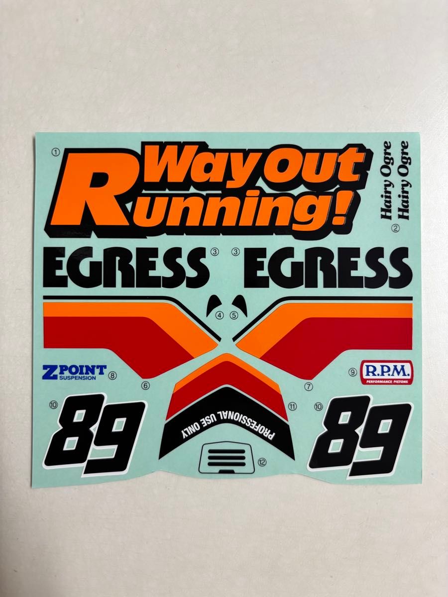 ジャンク扱い 】タミヤ イグレス EGRESS 2013 復刻版 ステッカー