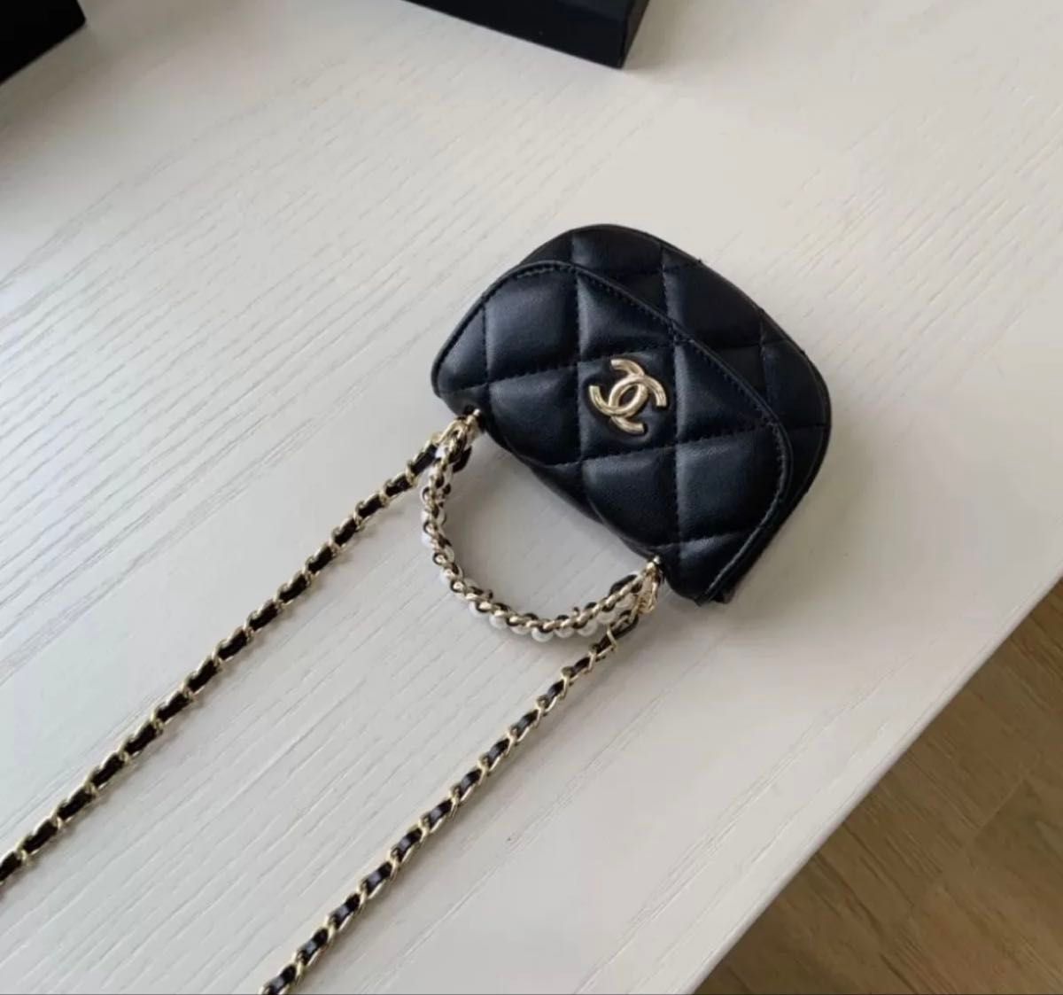 CHANEL ノベルティ ミニショルダーバッグ ゴールドチェーン｜Yahoo