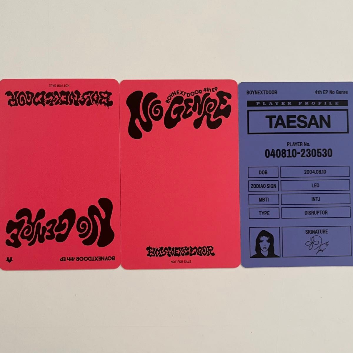 BOYNEXTDOOR No Genre テサン トレカ｜Yahoo!フリマ（旧PayPayフリマ）