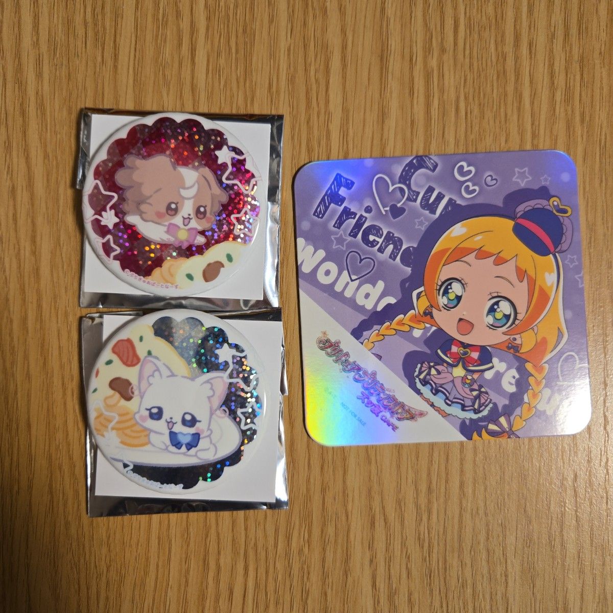 ぷちきゅあ ぷちきゅあかふぇ ランダムホログラム缶バッジ こむぎ