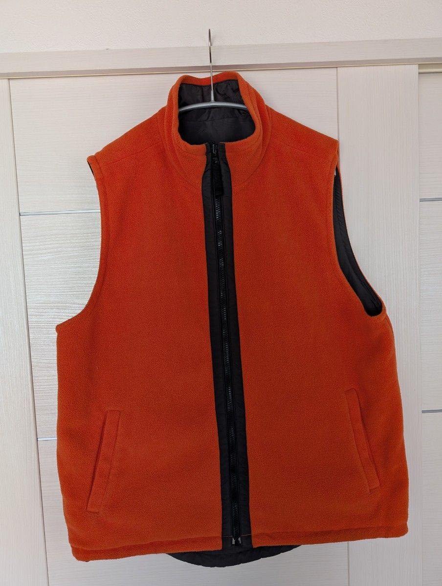 90s' old UNIQLO ユニクロ リバーシブル ナイロン フリース ベスト XL