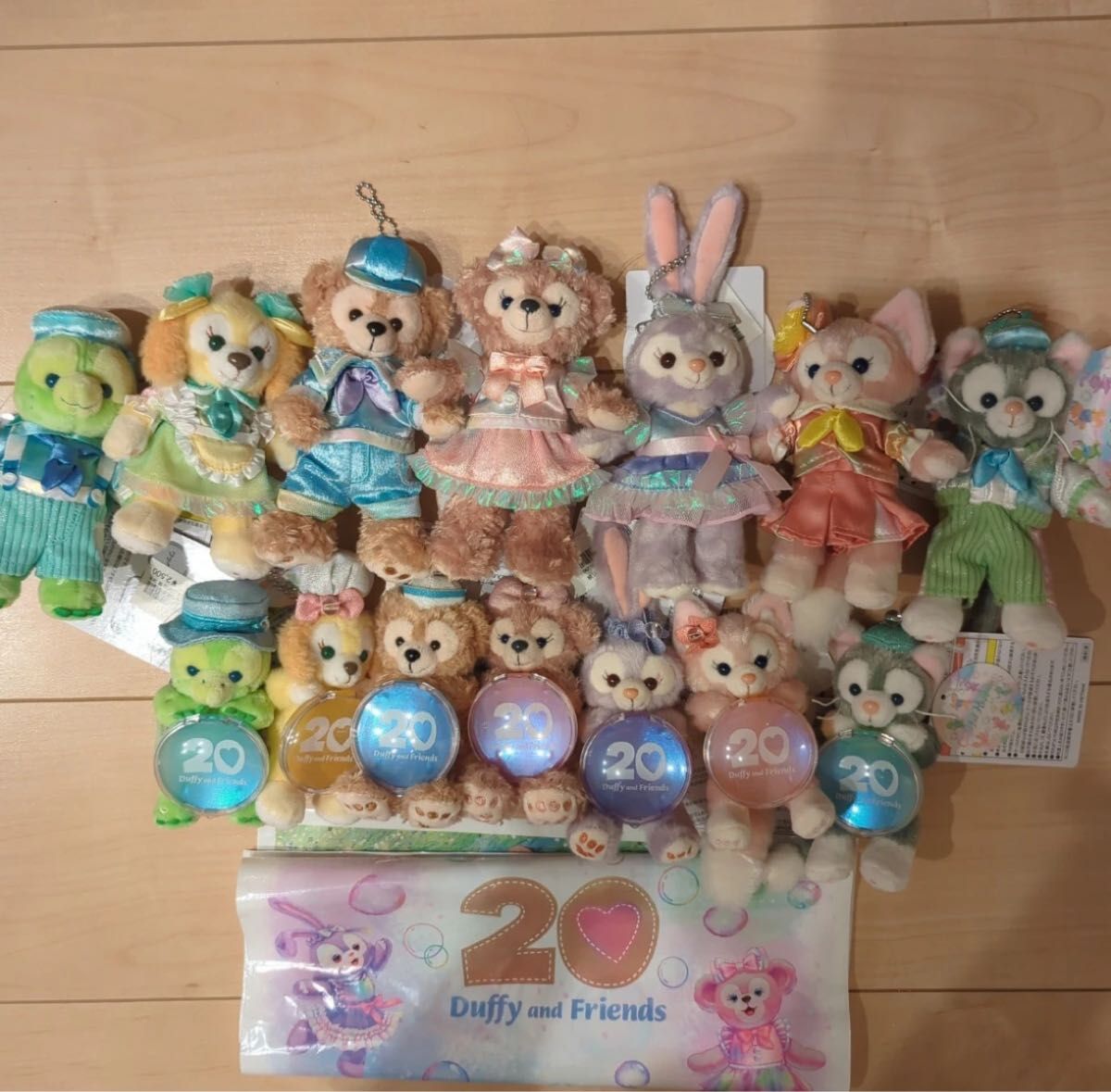 ダッフィー20周年 カラフルハピネス ぬいば ぬいチャーム コンプリート