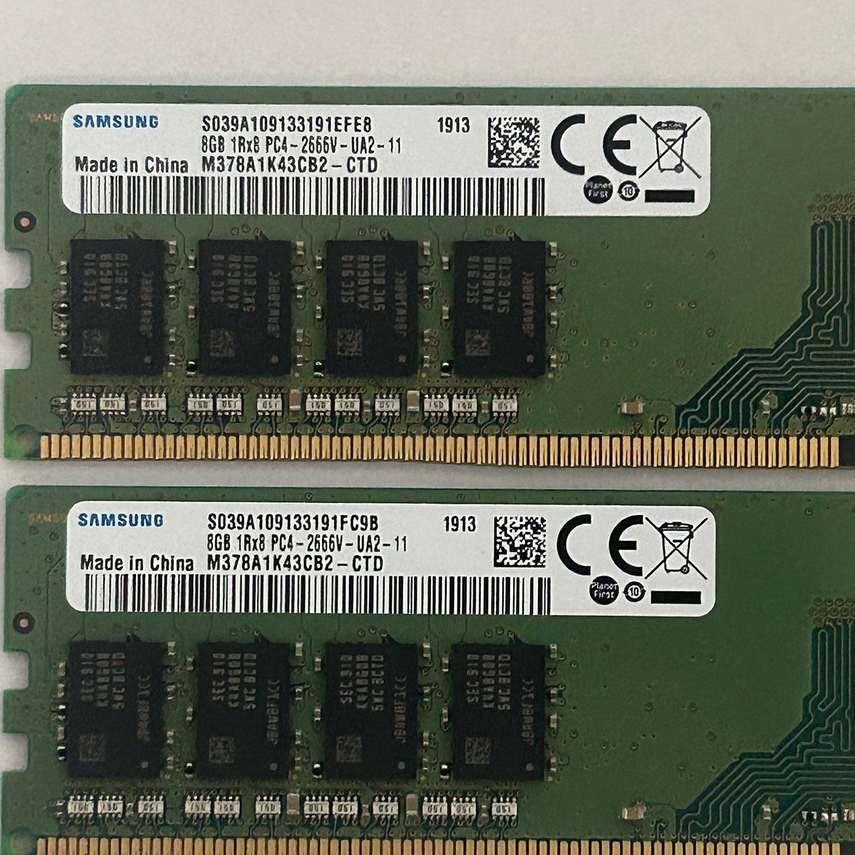 正常品 DDR4 2666V 16GB(8GBx2) DDR4 メモリ サムソン SAMSUNG製